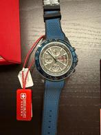 Swiss Military Hanowa horloge Watchman Land blauw/blue NIEUW, Sieraden, Tassen en Uiterlijk, Leer, Staal, Polshorloge, Nieuw