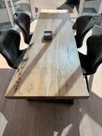 Mooie boomstamtafel, Huis en Inrichting, Tafels | Eettafels, Ophalen, Zo goed als nieuw, Vijf personen of meer, Rechthoekig