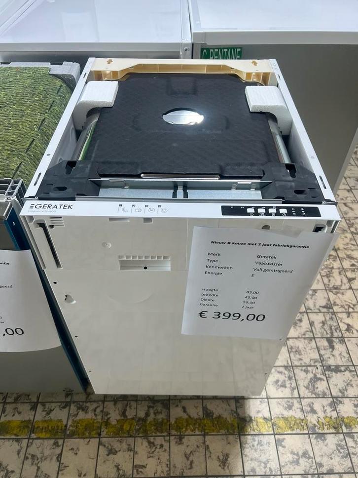 Vaatwasser 45 cm inbouw volledig geïntegreerd, Witgoed en Apparatuur, Vaatwasmachines, Nieuw, Inbouw, Minder dan 85 cm, Minder dan 45 cm