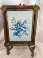 Zeldzame Delftsblauwe tegel ,Fries bloemenboeket ca. 1750, Ophalen of Verzenden