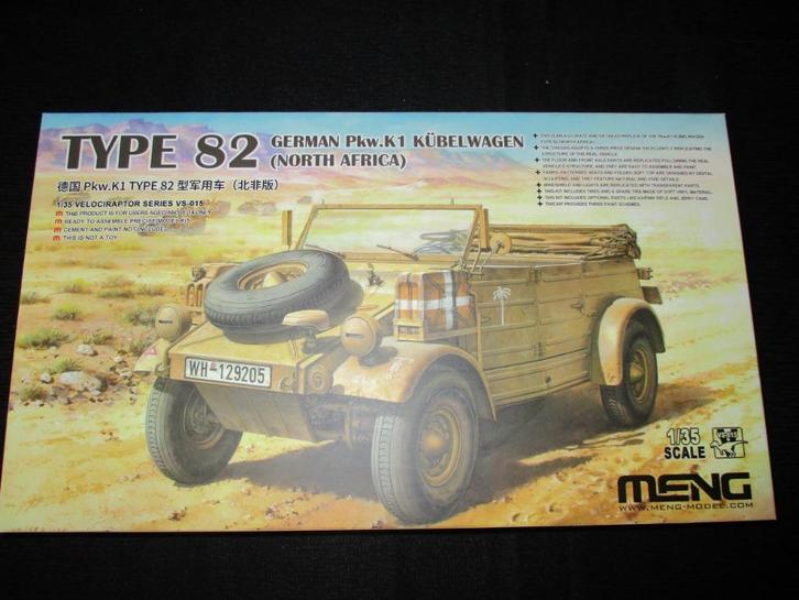 H-408,Meng Model 1-35,NO,VS-015, Type 82 German Pkw.K1 DAK, Hobby en Vrije tijd, Modelbouw | Auto's en Voertuigen, Nieuw, Ophalen of Verzenden