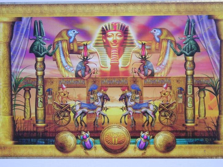 Egyptisch drieluik - puzzel Clementoni 1000 st, Hobby en Vrije tijd, Denksport en Puzzels, Zo goed als nieuw, Legpuzzel, 500 t/m 1500 stukjes