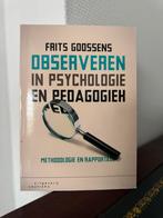 Frits Goossens - Observeren in psychologie en pedagogiek, Ophalen of Verzenden, Nieuw, Frits Goossens
