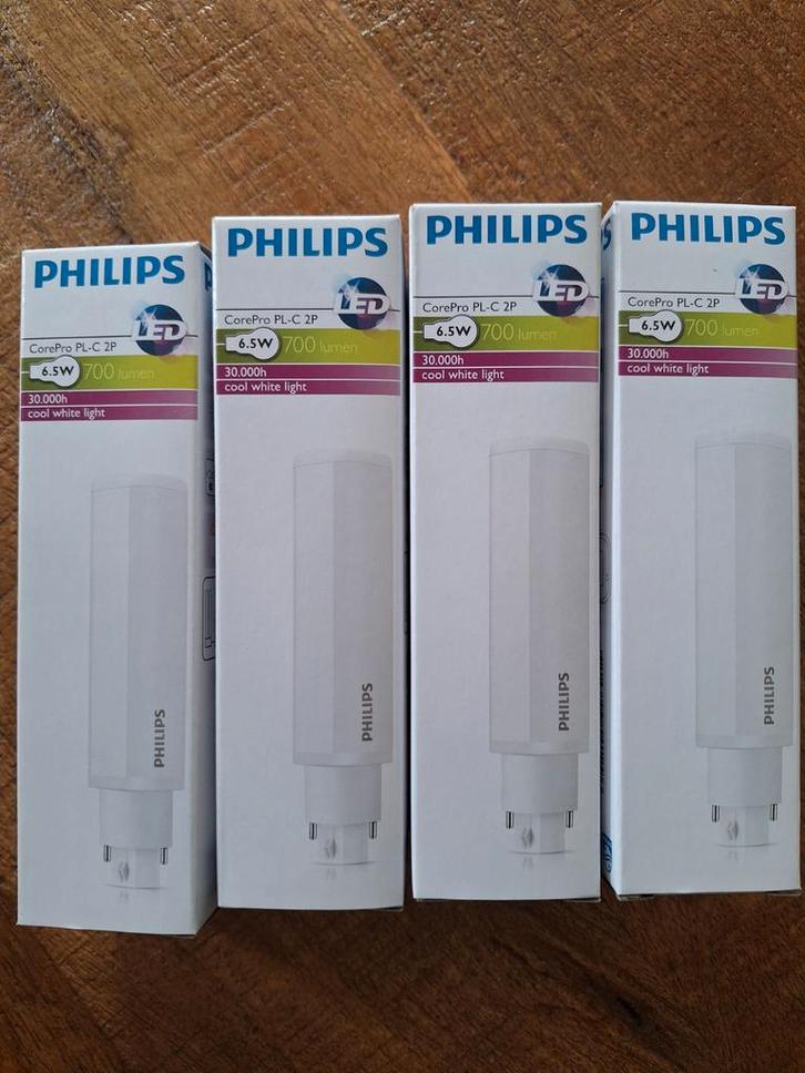 4x Nieuwe CorePro PL-C 2P 6.5W LED Lampen, Doe-het-zelf en Verbouw, Elektra en Kabels, Ophalen of Verzenden