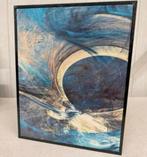 kunst moderne abstracte blauwe sfeer schilderij op canvas, Ophalen of Verzenden