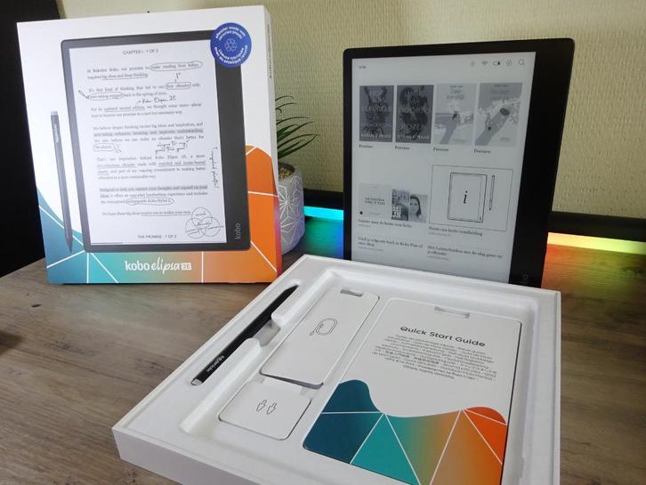 Zgan 10.3 inch KOBO Elipsa 2E e-reader, 32GB + Stylus 2, Computers en Software, E-readers, Zo goed als nieuw, 10 inch of meer