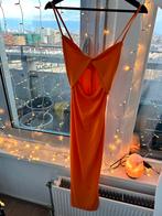 Zara Midi Jurk Cutout Oranje M, Maat 38/40 (M), Verzenden, Zara, Oranje