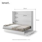 Concept opklapbed horizontaal - 160x200 - Wit hoogglans, Huis en Inrichting, Slaapkamer | Bedden