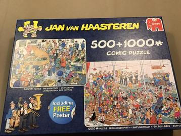 jan v haasteren puzzel 2 in 1 doos 1000 en 500 beschikbaar voor biedingen
