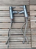 Te koop: 2 wastafelkranen merk Hansgrohe., Doe-het-zelf en Verbouw, Ophalen of Verzenden, Gebruikt, Kraan