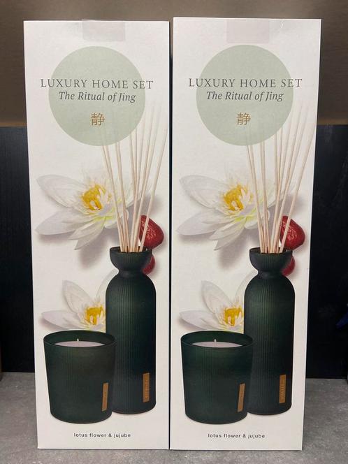 Rituals of Jing home set (kaars 290g + geurstok 250ml), Huis en Inrichting, Woonaccessoires | Kandelaars en Kaarsen, Nieuw, Minder dan 25 cm