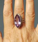 zilveren ring met natuurlijke Amethist steen zilver 925, O.T., Paars, Nieuw, Ophalen of Verzenden