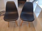 2 zwarte kuipstoelen (eetkamer stoelen), Huis en Inrichting, Ophalen, Gebruikt, Zwart