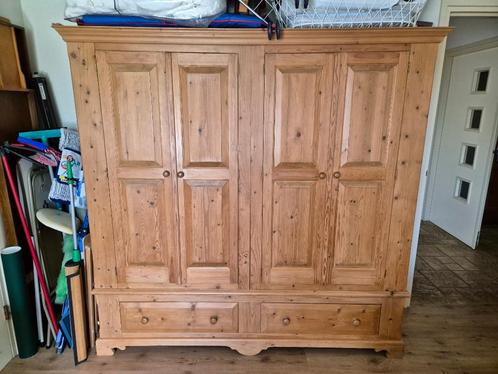 grenen linnen kast , bureau, ladenkastje en nachtkastje, Huis en Inrichting, Kasten | Kledingkasten, Gebruikt, 150 tot 200 cm