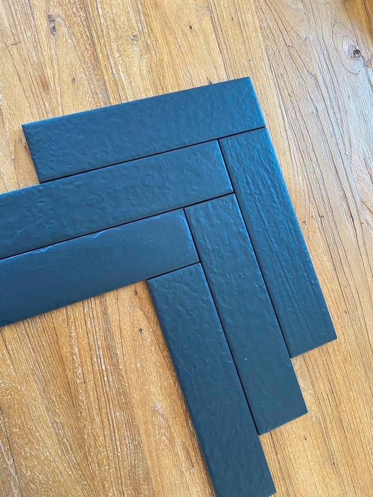 Tegels antraciet 2 m2, Doe-het-zelf en Verbouw, Tegels, Nieuw, Wandtegels, Keramiek, Minder dan 20 cm, Minder dan 5 m², Ophalen of Verzenden