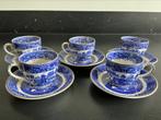 5 vintage kopjes met schotel WILLOW VICTORIA PORCELAIN FENT, Antiek en Kunst, Ophalen of Verzenden