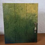 Sleutelkastje sieradenkastje vintage stijl geel groen, Ophalen of Verzenden, Zo goed als nieuw