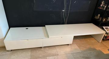 Tv meubel wit met twee lades