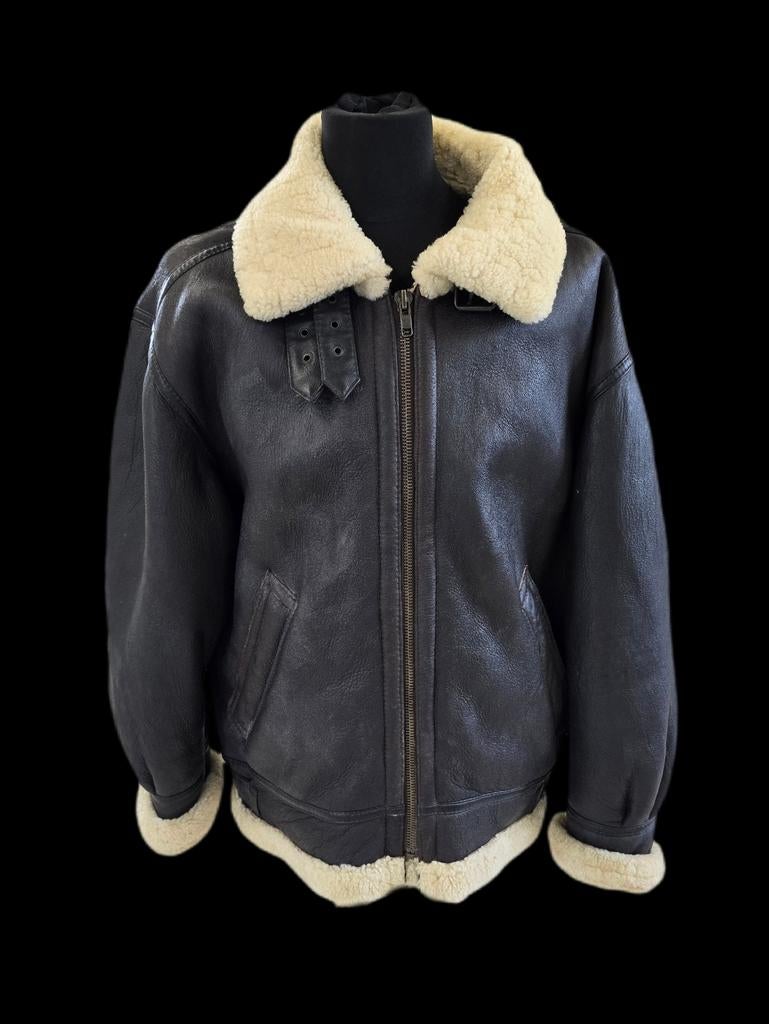 Vintage Lammyjas - Pilotenjas - Shearling XL, Kleding | Heren, Jassen | Winter, Ophalen of Verzenden, Gedragen, Maat 56/58 (XL)