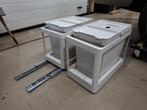 hallbar afvalscheiding uittrekbaar lichtgrijs 2x afvalemmer, Ophalen, Minder dan 50 cm, Zo goed als nieuw, Minder dan 100 cm