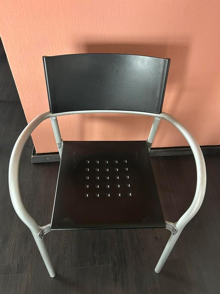 4x zwarte Segis Breeze design stoelen (terras of eettafel), Huis en Inrichting, Stoelen, Gebruikt, Vier, Kunststof, Zwart, Ophalen