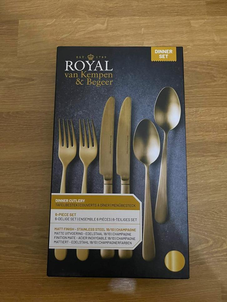 Royal van Kempen & Begeer Tafelbestek Champagne, Huis en Inrichting, Keuken | Bestek, Nieuw, Bestekset, Rvs of Chroom, Ophalen of Verzenden
