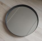 Zwarte ronde spiegel, Ophalen, Minder dan 50 cm, Rond, Zo goed als nieuw