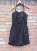Zwarte retro 50's 60's pinup style korte playsuit S/36, H&M, Zwart, Ophalen of Verzenden, Maat 36 (S)