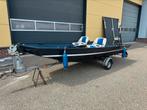 aluminium vissersboot 10pk + trailer motorboot visboot, Watersport en Boten, Vis- en Consoleboten, Ophalen, 10 tot 30 pk, Gebruikt