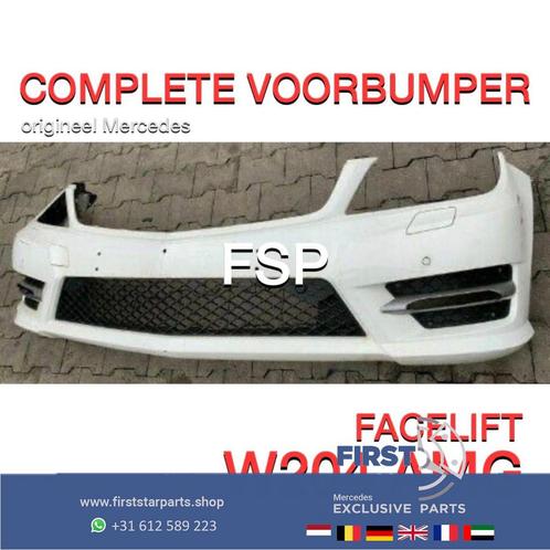 W204 FACELIFT AMG Voorbumper COMPLEET Mercedes C Klasse 2010, Auto-onderdelen, Carrosserie en Plaatwerk, Bumper, Mercedes-Benz