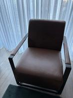 Lederen fauteuil met stevige zit, Huis en Inrichting, Ophalen, Gebruikt, Leer, 75 tot 100 cm