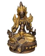 Tibetaans bronzen Green Tara beeld, Ophalen of Verzenden, Gebruikt