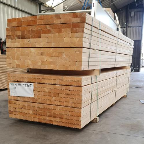 Vuren regels / vuren balken 45x70mm geschaafd, div. lengtes, Doe-het-zelf en Verbouw, Hout en Planken, Nieuw, Balk, Vuren, 300 cm of meer