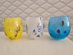 Murano Zecchin Style Vaasjes / waxinelichthouders Set, Ophalen of Verzenden
