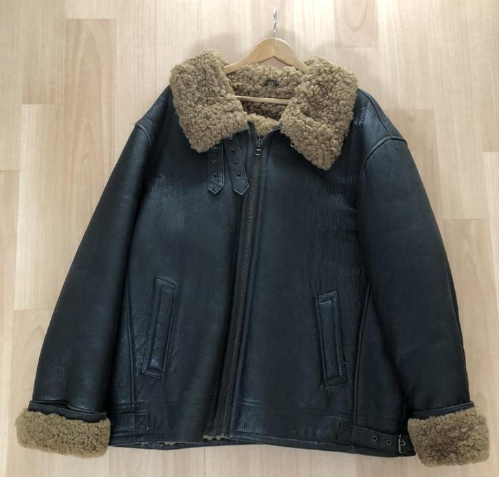 Lederen Bomber Pilot Jack, Kleding | Heren, Jassen | Winter, Zo goed als nieuw, Overige maten, Bruin, Ophalen of Verzenden