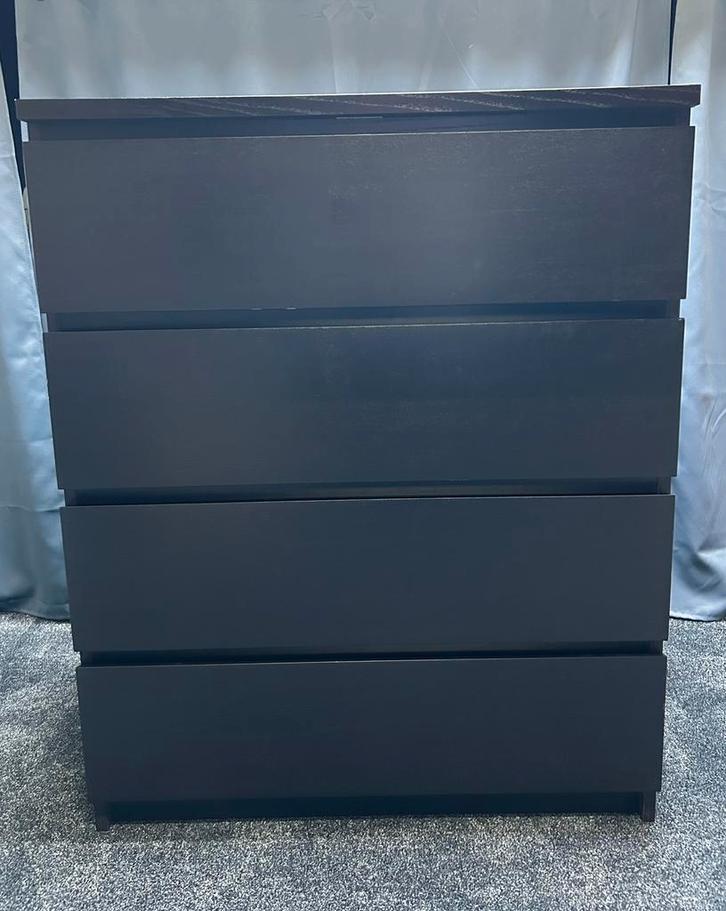 Ikea Malm Ladekast - Zwartbruin, Huis en Inrichting, Kasten | Ladekasten, Gebruikt, Minder dan 100 cm, 50 tot 100 cm, 25 tot 50 cm