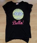 Schattig zwart katoenen t-shirt maat 140/146 met Minion, Ophalen of Verzenden, Zo goed als nieuw, Meisje, Shirt of Longsleeve