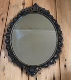 Antieke messing spiegel vintae, Antiek en Kunst, Antiek | Spiegels, Ophalen of Verzenden, Ovaal, Minder dan 50 cm, Minder dan 100 cm
