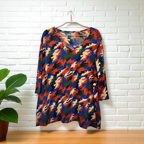 Ulla Popken Shirt Mt 46/48 Multikleur Camouflage Longsleeve, Kleding | Dames, Grote Maten, Zo goed als nieuw, Shirt of Top, Rood