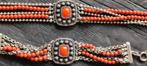 Hals/armband sieraad koraal.kleur, Ophalen of Verzenden, Overige materialen, Ketting