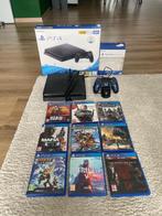PS4 met controller en 9 spellen, Ophalen, Met 1 controller, Slim, 500 GB