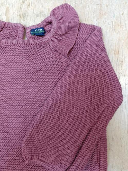 Fijne gebreide trui Kiabi maat 74 oud roze, Kinderen en Baby's, Babykleding | Maat 74, Zo goed als nieuw, Meisje, Truitje of Vestje