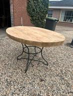 Tafel oud grenen wagonplanken, Ophalen, Gebruikt, 100 tot 150 cm, 200 cm of meer