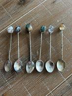 Zilveren lepels met edelstenen (6 stuks), Ophalen of Verzenden