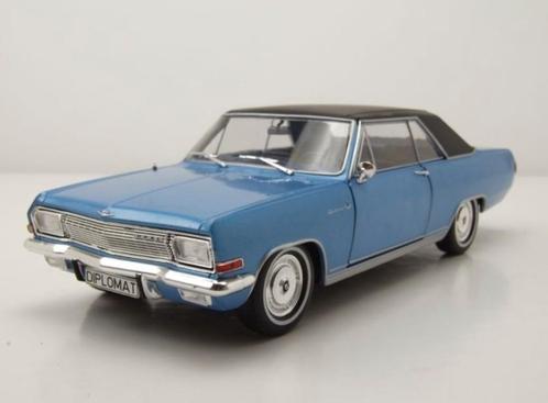 1:24 Opel Diplomat A V8 Coupé Blauw metallic WhiteBox NIEUW, Hobby en Vrije tijd, Modelauto's | 1:24, Nieuw, Auto, Overige merken