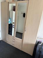 Bruine Kledingkast met spiegel, Huis en Inrichting, Kasten | Kledingkasten, Gebruikt, Glas, 150 tot 200 cm, Ophalen of Verzenden