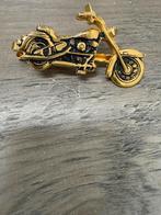 Gouden Motorfiets Broche Vintage, Sieraden, Tassen en Uiterlijk, Broches, Gebruikt, Minder dan 4 cm, Ophalen of Verzenden, Goud
