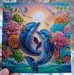 Gemaakte Dolfijnen kaart, Daimend painting ., Ophalen of Verzenden