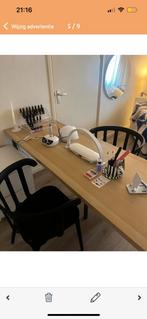 2 Zwarte Bistro Stoelen, Huis en Inrichting, Stoelen, Ophalen, Kunststof, Gebruikt, Twee