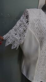 prachtig vintage blousje roomwit met kant Canda 46, Wit, Maat 46/48 (XL) of groter, Ophalen of Verzenden, Zo goed als nieuw
